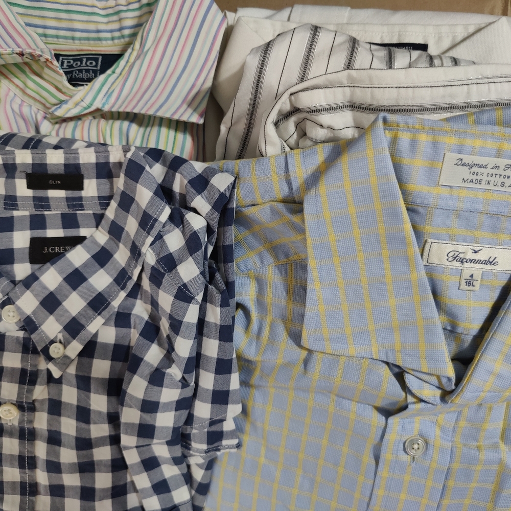 Men's Mixed Size and Brands Resell Lot of Button Up Shirts (35)